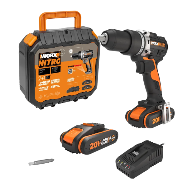WX352 Taladro percutor BL NITRO 20V Worx |Sumiteca