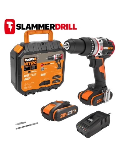 WX354 Taladro percutor Slammer BL NITRO 20V Worx |Sumiteca