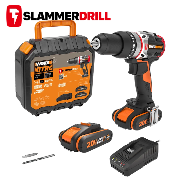 WX354 Taladro percutor Slammer BL NITRO 20V Worx |Sumiteca