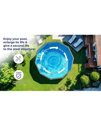 Piscina  KITPROV7388WO Amazonia Ovalada Gre | Sumiteca