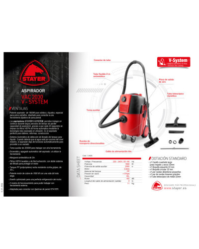 VAC 2030 V-SYSTEM Aspirador 1600W  Stayer | Sumiteca