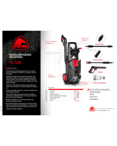 HL 2200 Hidrolimpiadora 2000W  Stayer | Sumiteca