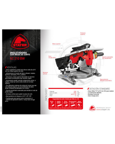 SC 210 BW Ingletadora 1200W  Stayer | Sumiteca
