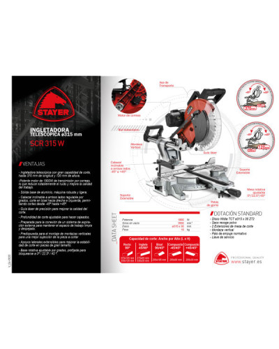 SCR 315 W Ingletadora telesc. 1800W  Stayer | Sumiteca