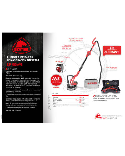 LP 750 AVS Lijadora pared techos 1010W  Stayer | Sumiteca