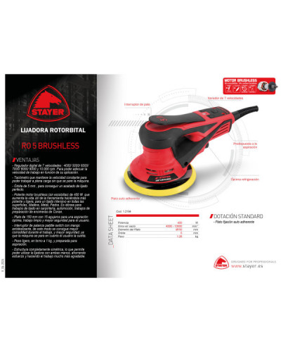 RO 5 B Lijadora Lijadora rotorbital  Stayer | Sumiteca