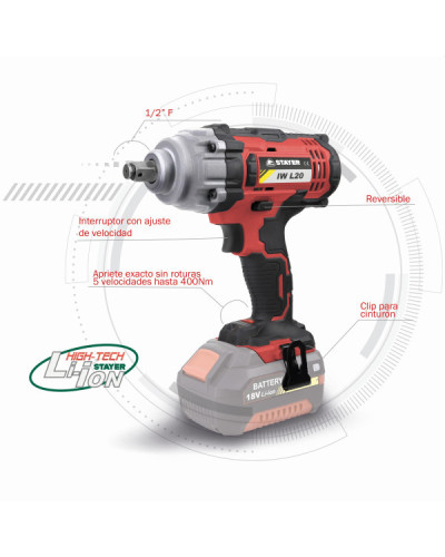 IW L2025 Llave impacto 18V 5.0Ah  Stayer | Sumiteca