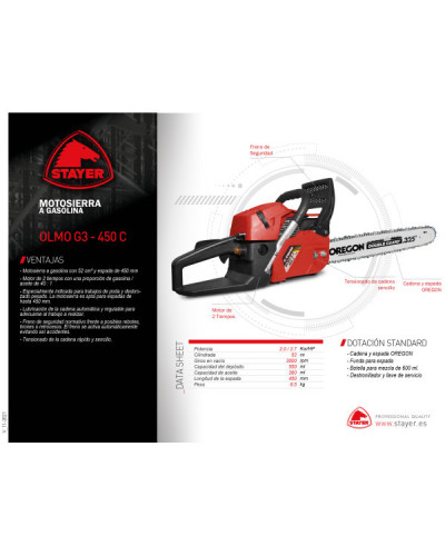 OLMO G3-450 C Motosierra  Stayer | Sumiteca