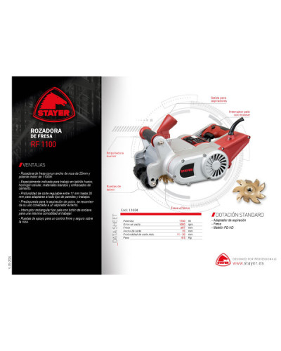 RF 1100 K Rozadora 1100W  Stayer | Sumiteca