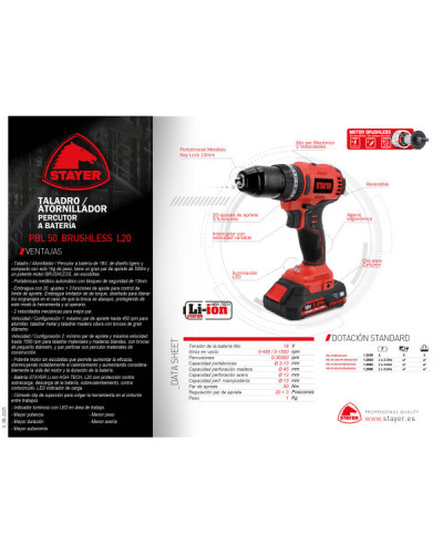 PBL 50 2025 PK Taladro percutor  Stayer | Sumiteca