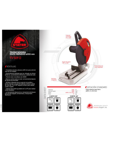 TV 509 D Tronzadora 2400W  Stayer | Sumiteca