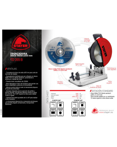 TD 355 B Tronzadora 2200W  Stayer | Sumiteca