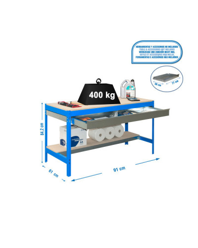 Banco de trabajo BT0 BOX 900 Azul | Sumiteca