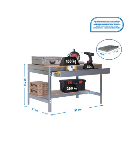 Banco de trabajo BT0 BOX 900 Galva | Sumiteca