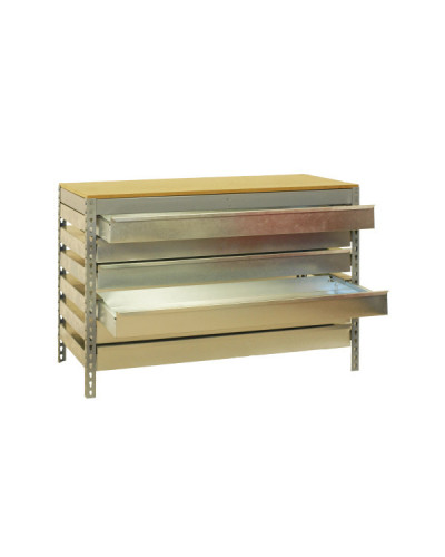 Cajonera para banco BT5 BOX6 900 Gris | Sumiteca
