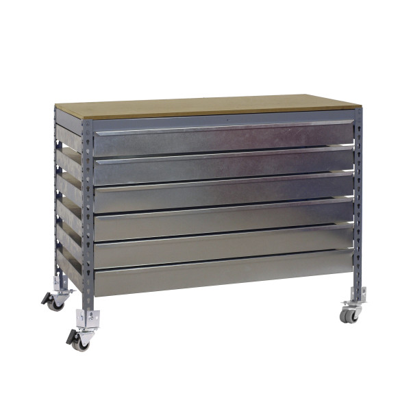 Cajonera móvil para banco BT5 BOX6  Gris | Sumiteca