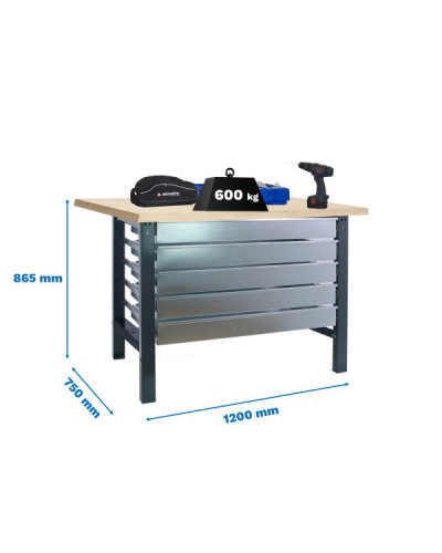 Banco industrial SIMONWORK BT6 MDF 5Box   | Sumiteca
