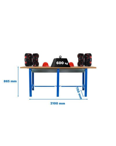 Banco de trabajo industrial BT6 MDF TANDEM 2100 | Sumiteca