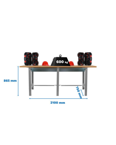 Banco de trabajo industrial BT6 MDF TANDEM 2100 | Sumiteca