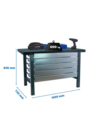 Banco industrial SIMONWORK BT6 Metal 5Box   | Sumiteca
