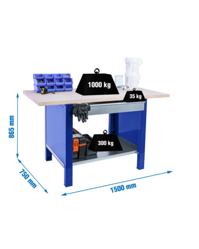 Banco de trabajo BT6 PRO Laminate 1Box  Azul | Sumiteca