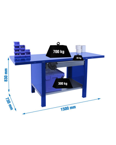 Banco industrial BT6 PRO Metal 1Box  Azul | Sumiteca