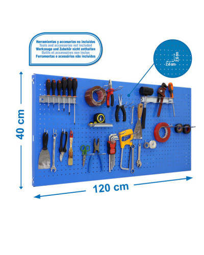Panel portaherramientas PANELCLICK x400 azul | Sumiteca
