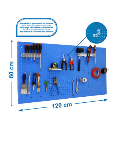 Panel portaherramientas PANELCLICK x600 azul | Sumiteca