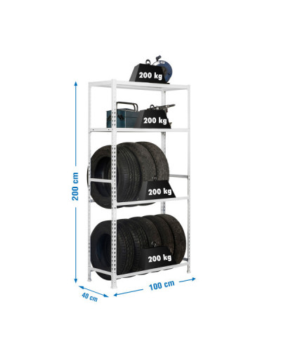 Estantería Garaje SimonGarage Plus Blanco | Sumiteca