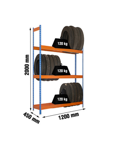 Estantería Neumáticos Autoforte 1204-3 | Sumiteca