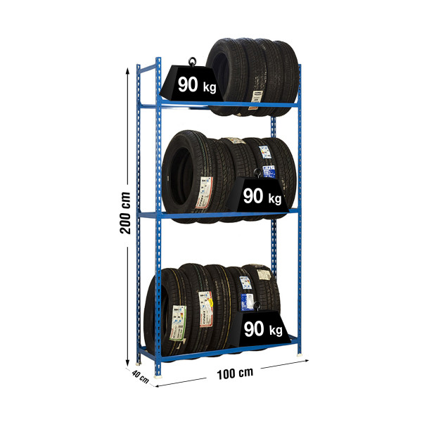 Estantería Ruedas AutoClick Plus Azul SimonRack | Sumiteca