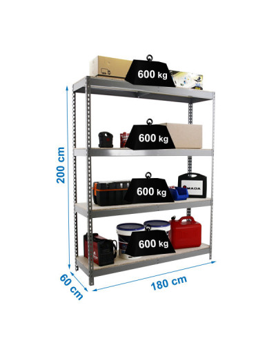 Estantería 300 kg/nivel SIMONFORTE 1806-4 | Sumiteca