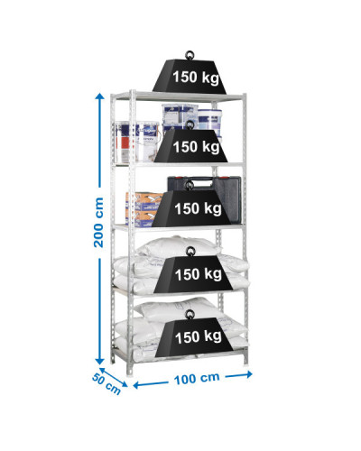 Estantería sin tornillos MADERCLICK PLUS 5/500  | Sumiteca