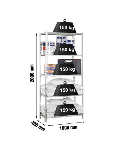 Estantería sin tornillos MADERCLICK PLUS 5/400  | Sumiteca