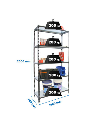 Estantería con tornillos SIMONCLICK MEGAPLUS | Sumiteca