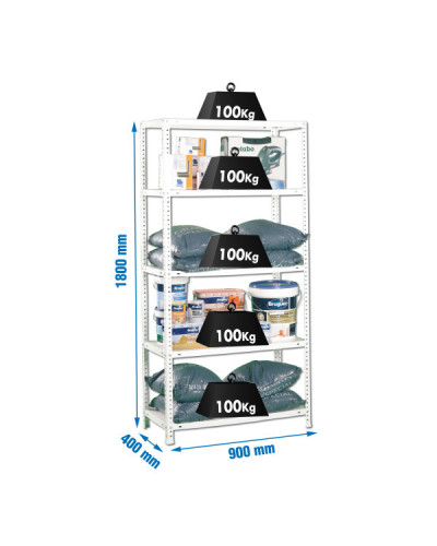 Estantería con tornillos COMFORT 5/400 | Sumiteca