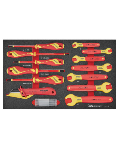 BANDEJA CON 17 HERRAMIENTAS AISLADAS Tengtools | Sumiteca