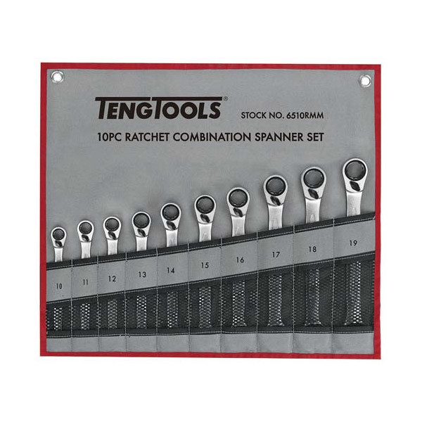 JUEGO DE LLAVES COMBI CARRACA 6510RMM Tengtools | Sumiteca
