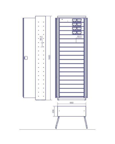 ARMARIO DEBK114D + 114 CUBETAS Metalworks | Sumiteca