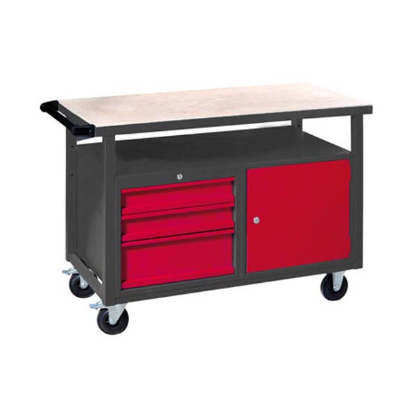 BANCO DEW12060L- C/RUEDAS+ARMARIO Metalworks | Sumiteca