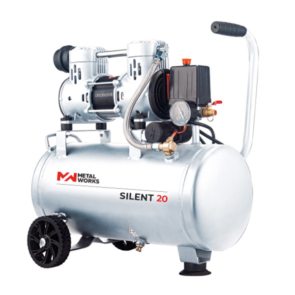 COMPRESOR SILENT 20 - SIN ACEITE 18l Metalworks | Sumiteca