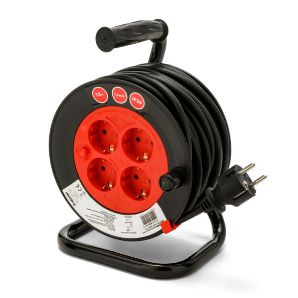 Enrollacables Brico 40m Velamp REEL-40 4 Tomas | Sumiteca