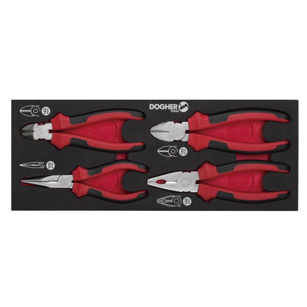 Bandeja 1/4 4 Alicates Profesionales Dogher | Sumiteca