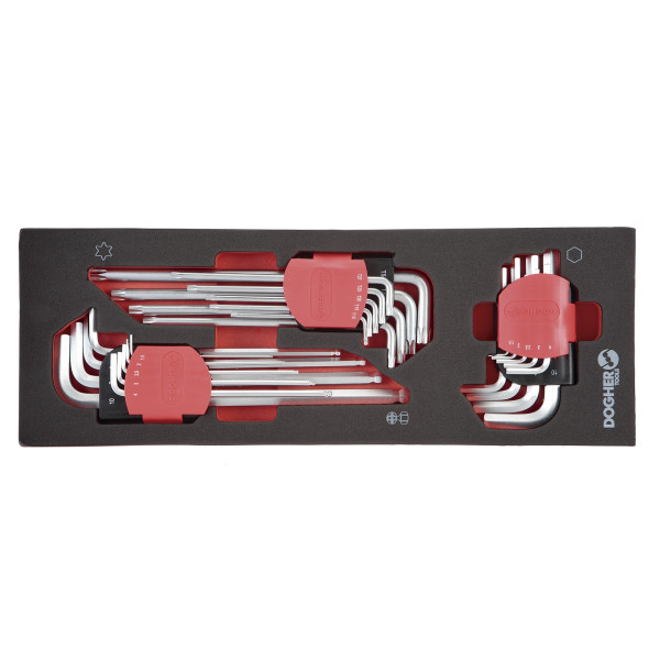 Bandeja Espuma 1/4 3 Llaves Hex Métrica Dogher | Sumiteca