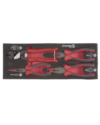Bandeja 1/4 4 Alicates Prof y Corte Dogher | Sumiteca