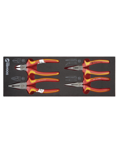 Bandeja 1/4 4 Alicates VDE Profesionales Dogher | Sumiteca