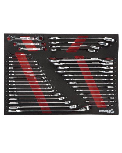 Bandeja Espuma 37 Llaves Fijas y Comb Dogher | Sumiteca