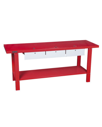 Mesa Trabajo Metal 3 Cajón 2000X640X865. Dogher | Sumiteca