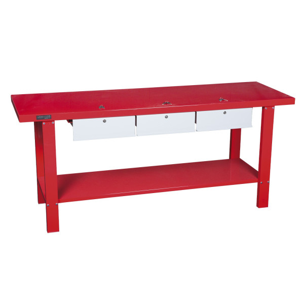 Mesa Trabajo Metal 3 Cajón 2000X640X865. Dogher | Sumiteca