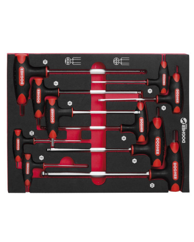 Bandeja 10 Llaves T Hex Redonda Dogher | Sumiteca